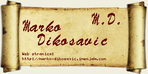 Marko Dikosavić vizit kartica